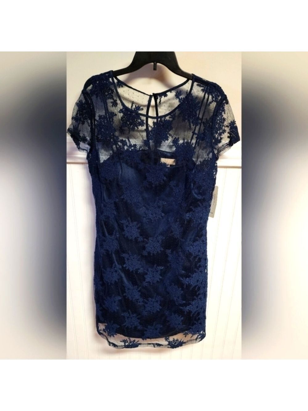 KATAYA Navy Lace Dress Size 14 - New With Tags